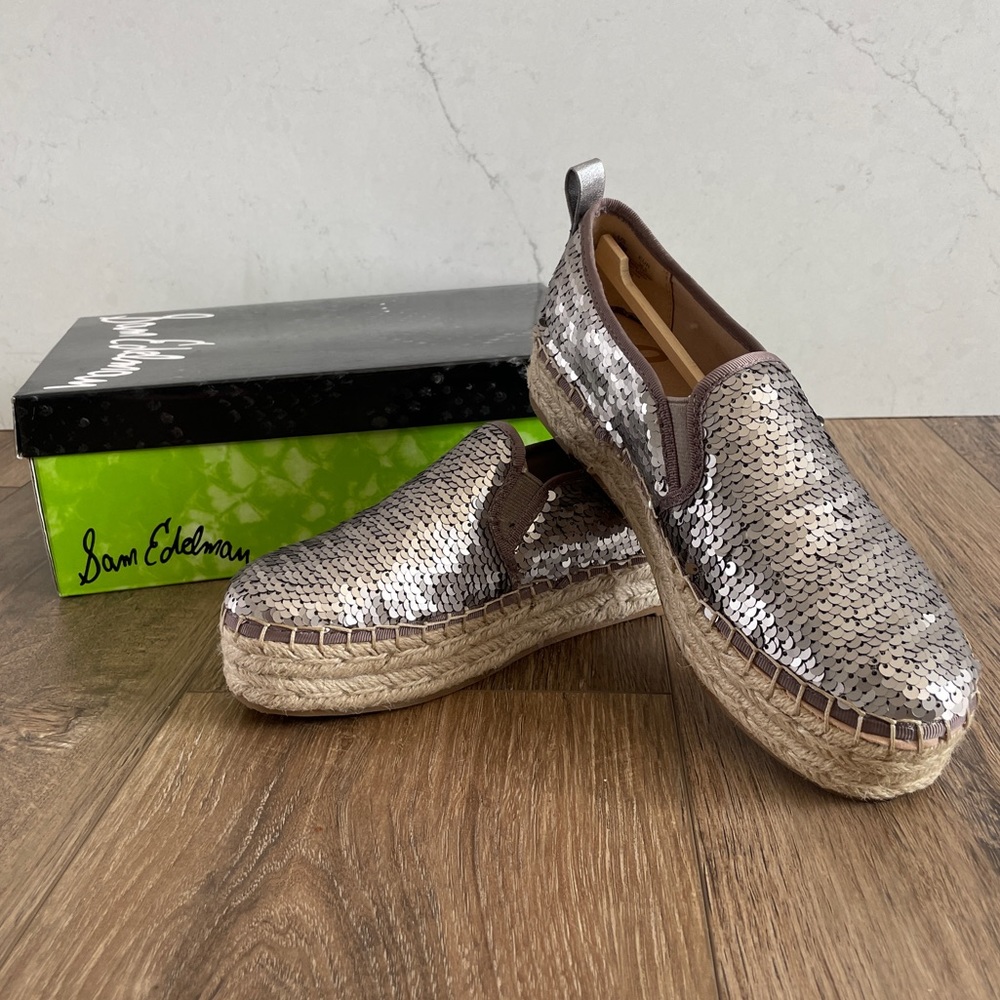 Sam Edelman Carrin Pewter Sequin shoes